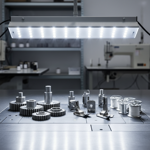 Colección de folders y guías industriales para máquinas de coser - accesorios de alta precisión Linea Italia